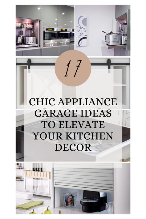 Revamp your kitchen with these 17 chic appliance garage ideas! Perfect for blending luxury and practicality, our tips help you maximize space with style. Pin now for contemporary kitchen inspiration and smart decor solutions! #KitchenDecor #ApplianceGarage #HomeDecor #SpaceSavingIdeas #LuxuryKitchen Appliance Garage Countertop, Kitchen With Appliance Garage, Modern Appliance Garage, Storing Kitchen Appliances In Garage, Modern Kitchen Appliance Garage, Building An Appliance Garage, Appliance Garage Sliding Door, Appliance Tower, Kitchen Garage Cabinet