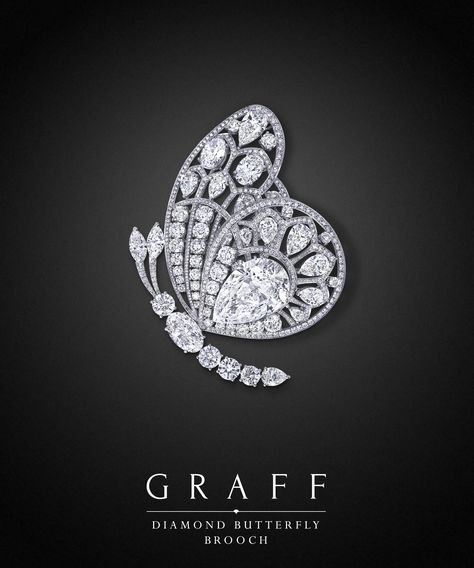 GRAFF Diamonds: Diamond Butterfly Brooch. Simply one of the most impressive brooches I have seen. It is full of flawless color in the diamonds. It is simply a brooch fit for a Queen to be. I think the Duchess really needs a collection of brooches, not as many as Queen Elizabeth but brooches that reflect who she is and things that are close to her heart.  #Kate Diamond Butterfly, Graff Jewelry, Graff Diamonds, Jewelry Design Drawing, Art And Craft, Jewellery Sketches, Jewelry Post, Insect Jewelry, Diamond Jewelry Designs