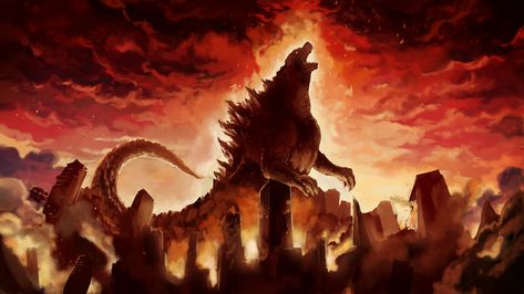 Godzilla 2014, City Artwork, Godzilla Wallpaper, Scenery Art, Costa Maya, Belize City, Giant Monsters, Kaiju Monsters, Visual Board