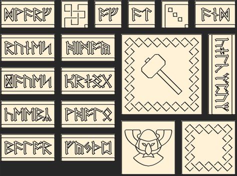 dwarven rune Dwarvish Aesthetic, Dwarven Runes, Dwarven Stronghold, Dwarven Architecture, Warhammer Dwarfs, Rune Tattoo, Geometric Tattoo Design, Norse Runes, How To Make Clay