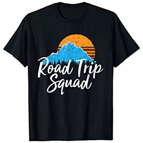 Amazon.com: road trip squad shirt: Clothing, Shoes & Jewelry Road Trip Art, Tourist Outfit, Souvenir Ideas, Mens Tshirts Fashion, Squad Shirt, Casual Summer Tops, Christmas Gift Ideas, T Shirt And Shorts, Branded T Shirts