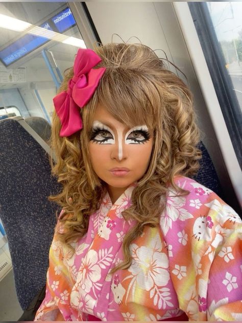 Gyaru Hair, Gyaru Aesthetic, Gyaru Makeup, Doll Eye Makeup, Drag Makeup, Japanese Makeup, Gyaru Fashion, Jairzinho, J Fashion