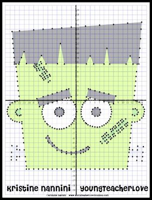 Halloween Coordinate Graphing Mystery Pictures!! My students LOVE these, and they are SUPER easy for me to prepare! So much fun for the holidays!$ Halloween Maths, Graphing Coordinates, Coordinate Graphing Mystery Picture, Halloween Coordinate, Mystery Picture Graph, Cozy Classroom, Coordinate Graphing, Teaching Algebra, Holiday Math