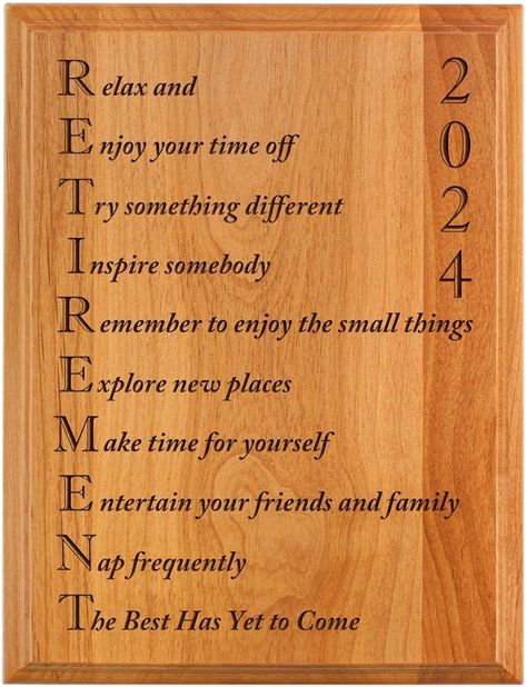 Amazon.com: ThisWear Retirement Gifts Women Men Retirement 2024 Retired Poem Retirement Gift Ideas Coworker 7x9 Oak Wood Engraved Plaque Wood : Home & Kitchen Retirement Painting Ideas, Retirement Speech For Dad, Retirement Speech For Coworker, Retirement Survival Kit, Retirement Poems, Retirement Speech, Gifts For Boss Male, Retirement Gifts For Dad, Retirement Gift Ideas