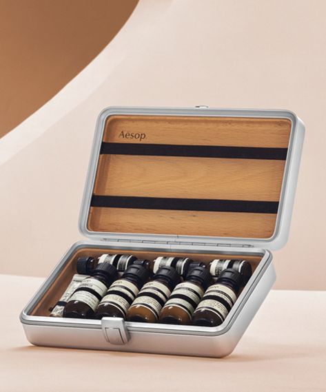 RIMOWA teams up with aesop to release mini travel kit Travel Humidor, Orange Tree, Oil Burner, Travel Kit, Travel Set, Travel Kits, Meeting People, Drinking Water, Packaging Design