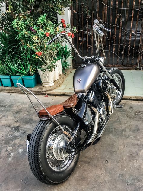 Bobber Chopper Custom, Honda Steed 400 Bobber, Honda Shadow Chopper, Steed 400 Bobber, Bobber Handlebars, Honda Chopper, Virago Bobber, Honda Shadow Bobber, Moto Bobber