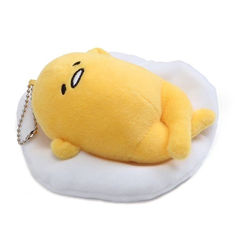 GUND Gudetama “Lazy Sunny Side Up” Stuffed Animal Plush Keychain, 4" Pastel Pixie, Sanrio Gudetama, Sunnyside Up Eggs, Lazy Egg, Plush Keychain, Metal Ball, Rubber Duck, My New Room, Ball Chain