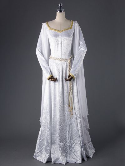 White Elegant Vintage Medieval Dress White Medieval Dress, Medieval Dresses, Corset Dresses, Elegant Clothing, Medieval Style, Fantasy Dresses, Kid Clothes, Medieval Dress, Medieval Fashion