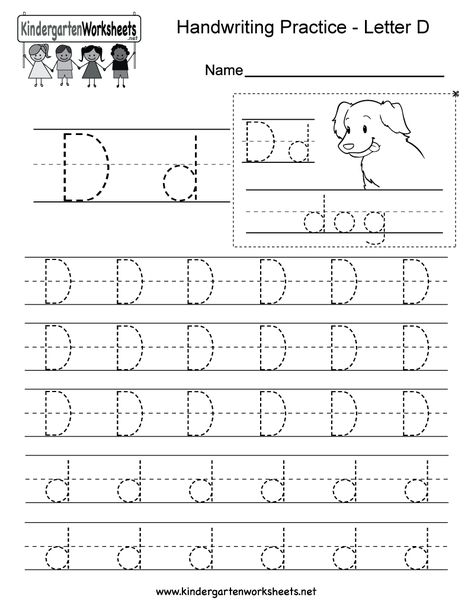 Letter D Writing Practice Worksheet - Free Kindergarten English Worksheet for Kids D Worksheet, Tracing Letters Preschool, Letter Hunt, Letter D Worksheet, Trace Letters, Abc Learning, Alphabet Writing Practice, Writing Practice Sheets, Numbers Worksheets