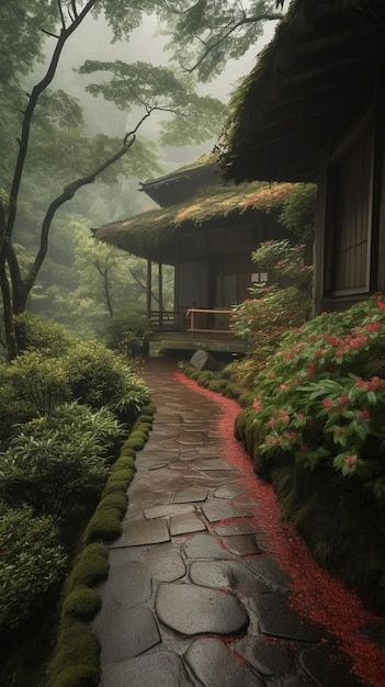 A path leading to a japanese garden | Premium Photo #Freepik #photo #landscaping #tranquil-scene #kyoto #tranquility Japanese Garden Plants, Kyoto Garden, Japanese Garden, House Inspiration, Premium Photo, Garden Plants, Kyoto, Landscaping, Stock Photos