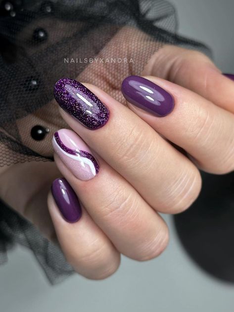 Bold and Beautiful: Purple Hair Ideas for Confident Women Stand Out in Style: Eye-Catching Purple Hair Ideas for Women Get Inspired: Celebrities Rocking Purple Hair Looks Express Yourself: Creative Purple Hair Ideas for Women Royal Purple Nails Design, Cute Dark Purple Nails, Eggplant Purple Nails, Winter Purple Nails, Dark Purple Acrylic Nails Design, Dark Purple Glitter Nails, Dark Purple Prom Nails, Dark Purple Nails With Design, Winter Nails Purple