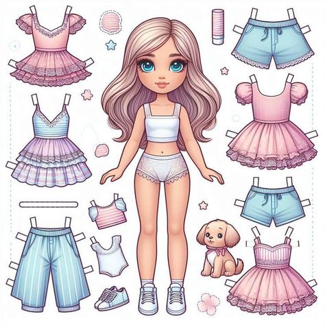 Cute Paper Dolls Printable, Lol Paper Dolls Printable Free, Fashion Animation, Printable Paper Dolls, Doll Backgrounds, 80’s Toys, Free Printable Paper Dolls, Paper Doll Printable Templates, Disney Cuties