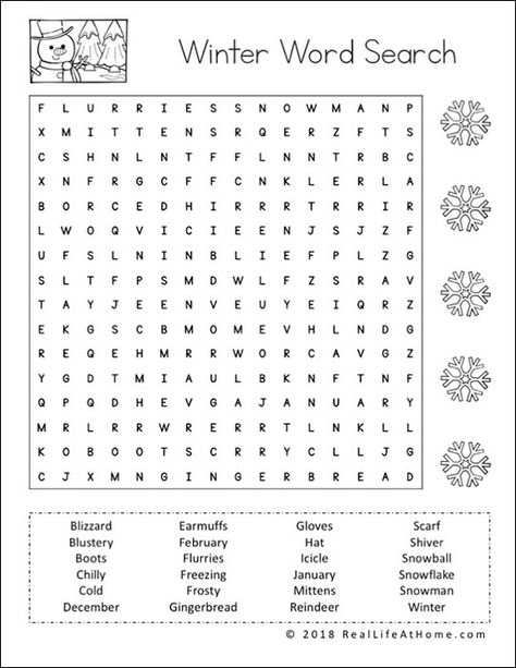 Winter Word Search Printable (Difficult Version) | Real Life at Home Winter Word Search Free Printable, Winter Word Search, Holiday Word Search, Word Puzzles For Kids, Winter Worksheets, Winter Printables, Christmas Coloring Sheets, Word Search Printables, Holiday Words