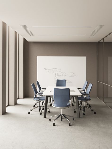 Neutral Chair, Minimal Office Design, Board Room Design, Meeting Room Design Office, Small Meeting Room, Office Neutral, Meeting Room Table, Meeting Room Design, Modern Office Interiors