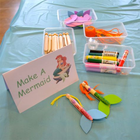 Under The Sea Party – Peg Doll Mermaids & CD Turtles » Mermaid Party Craft Ideas, Ariel Birthday Party Activities, Mermaid Theme Party Activities, Mermaid Party Activity Ideas, Mermaid Birthday Party Treasure Hunt, Games For Mermaid Birthday Party, Mermaid Themed Birthday Party Games, Under The Sea Theme Classroom Activities, Mermaid Camp Ideas