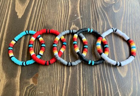 Native American Pattern Heishi Bracelets. Buy individually or as a set. Bracelets Preppy, Native American Pattern, Heishi Bracelets, Clay Bracelets, Clay Bead Necklace, Beaded Braclets, Native American Patterns, Native American Bracelets, Bracelets Ideas