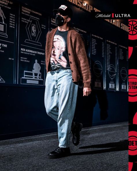 Franklin Jackson, Cold Fashion, Nba Outfit, Mens Fashion Streetwear, Cardigan Fashion, Work Fashion, Fitness Inspiration, Casual Fashion, Fashion Week