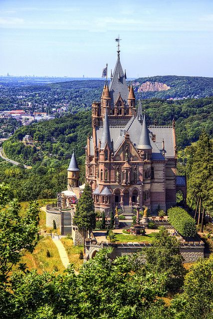 Drachenburg Castle, Konigswinter, North Rhine-Westphalia, Germany. Photo by Harald Wagener, via Flickr. Drachenburg Castle, Europa Park, Old Castle, Castle Mansion, Famous Castles, Rhine River, Real Estat, Germany Castles, Chateau France