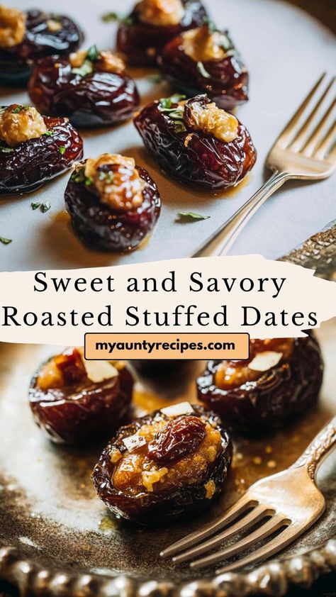 These easy roasted stuffed dates are filled with creamy cheese and topped with a drizzle of honey for an unforgettable sweet-savory snack. Ideal for gatherings or as a light dessert! Cream Cheese Stuffed Dates Wrapped In Bacon, Feta Parmesan Roasted Stuffed Dates, Date Hors D’oeuvres, Boursin Stuffed Dates, Easy Stuffed Dates, Stuffed Dates Appetizers, Filling Christmas Appetizers, Stuff Dates Recipe, Filled Dates Recipes