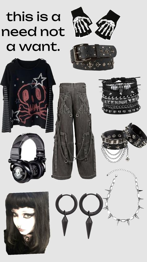 need, not a want #metalheadoutfit #outfit #metalhead #metalheads #bored #fyp #awesomesauce Metalhead Aesthetic Outfit, Metal Head Outfits, Heavy Metal Outfit, Metalhead Outfits, Metalhead Fashion, Metal Outfit, Goth Fits, Clothing Aesthetic, Metal Clothing