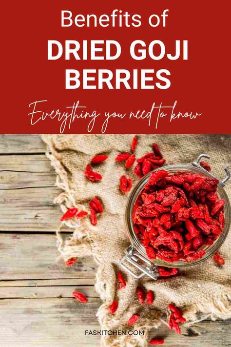 A Pinterest pin featuring a collection of dried goji berries and informative text. The image highlights the nutritional benefits, versatile uses, and expert tips for buying and storing dried goji berries. Perfect for individuals seeking to enhance their wellness journey with antioxidant-rich superfoods. #DriedGojiBerries #Superfoods #HealthyLiving Goji Berries Benefits, Goji Berry Recipes, Dried Goji Berries, Benefits Of Berries, Types Of Berries, Fruit Nutrition, Storing Fruit, Berry Tea, Nutrition Articles