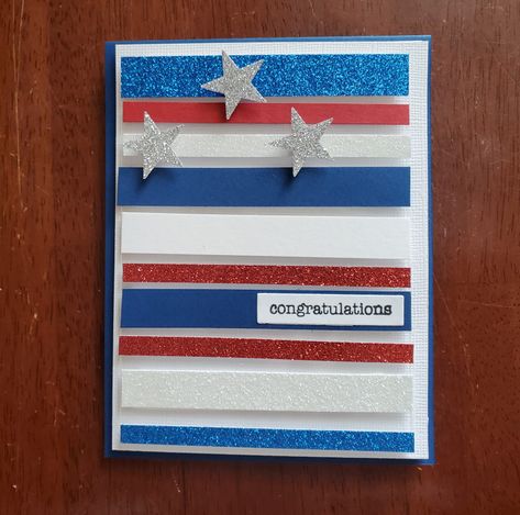 Military Cards Ideas, Military Cards Homemade, Music Card, Military Cards, Patriotic Cards, Cute Card Ideas, Crafty Things To Make, Military Retirement, Congratulations To You