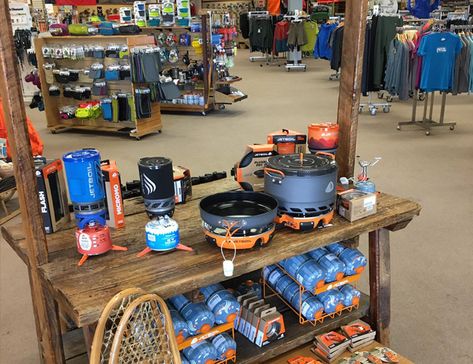 Best Outdoor Stores in America (Updated For 2018) • Gear Patrol Sports Garage, Diy Rack, Camping Store, Mountain Gear, Outdoor Shop, Espresso Bar, Shop House Ideas, Outdoor Equipment, Display Furniture