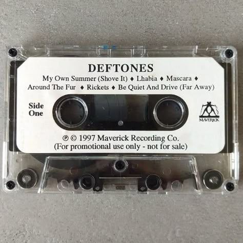 Deftones Archive on Instagram: “Around The Fur promotional cassette tape. Send out by Maverick Records in advance of the release of Around The Fur on October 28th, 1997 to…” Deftones Cassette, Dr Belongings, Around The Fur, Music Cassette, Type O Negative, Pretty Phone Wallpaper, Tape Recorder, Phone Inspo, Cassette Tape