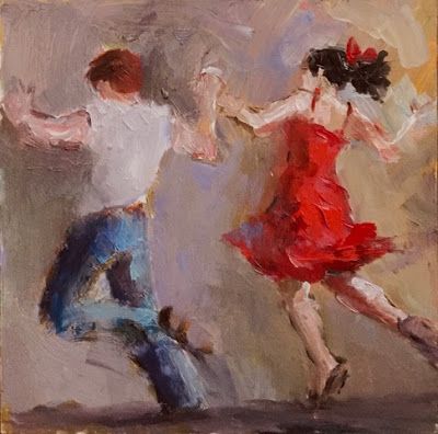 Friday Jive - figurative painting of jive dancers Jazz Music Art, Dance Artwork, Dancer Painting, Tango Dancers, Dancers Art, Dance Paintings, Oil Pastel Paintings, People Dancing, Painting People