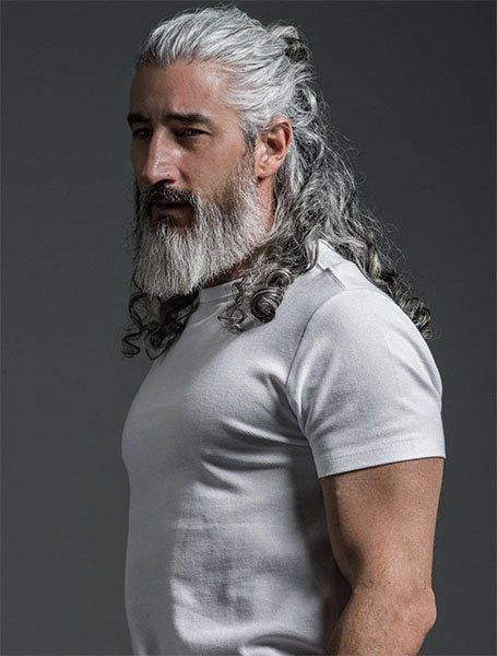 15 Most Stylish Hairstyles for Older Men in 2021 - The Trend Spotter Barba Hipster, Long Grey Hair, Trending Hairstyles For Men, Older Mens Hairstyles, 2023 Homecoming, Freshman Homecoming, Long White Hair, Grey Hair Men, Men With Grey Hair