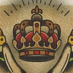 King And Queen Traditional Tattoo, Cartoon Crown Tattoo, Old School Crown Tattoo, Traditional King Tattoo, Crown Tattoo American Traditional, Traditional Tattoo Crown, Traditional Crown Tattoo, Detailed Crown Tattoo, American Traditional Neck Tattoo