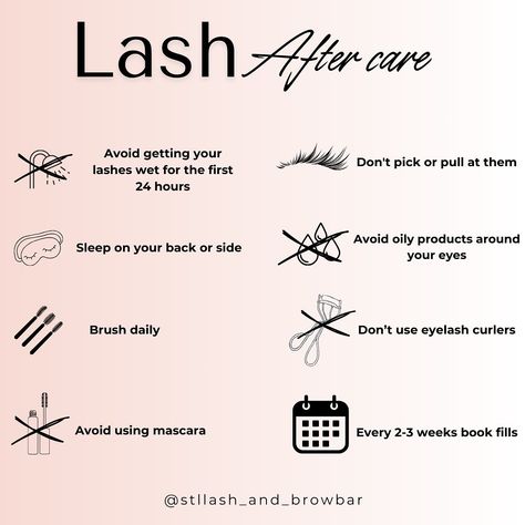 Some helpful reminders for my lash extension girlies💕 These aftercare instructions will ensure your lashes look their best as long as possible. Link in bio to book now! ~ #lashextensions #lashartist #pmuartist #lashaftercare #stllashartist Lash Rules, Lash Policy, Lash Aftercare Instructions, Esthetician Studio, Nail Tech Ideas, Eyelash Tech, Self Business, Lash Quotes, Eyelash Curlers