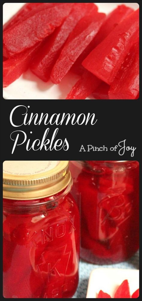 Tongue Pickles Recipe, Ripe Cucumber Pickle Recipe, Red Cinnamon Pickles, Christmas Pickles Recipe Easy, Lime Pickles Canning, Pickling Lime Uses, Red Hot Pickles Recipe, Cinnamon Cucumber Pickles, Unusual Canning Recipes