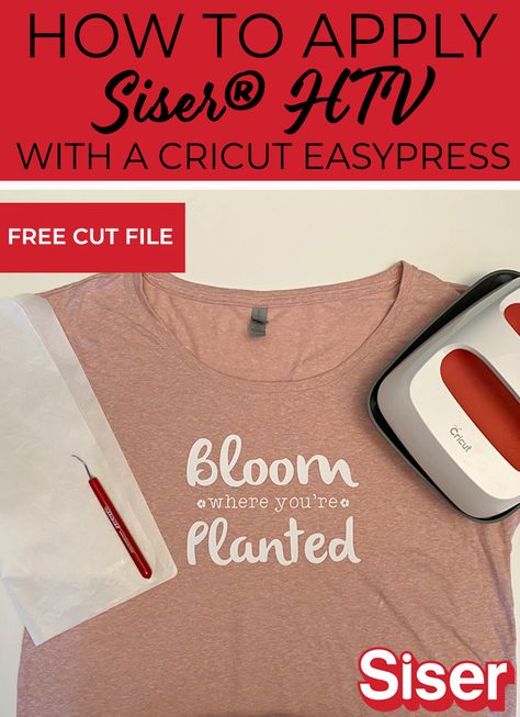 How to Apply Siser® HTV with a Cricut EasyPress - Siser North America Mod Melts, Cricut Heat Press, Htv Projects, Embroidery Hoop Art Diy, Floppy Sun Hat, Cricut Cuttlebug, Bloom Where Youre Planted, Mc Escher, Vinyl Tumblers