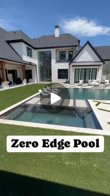 Regal Pools | Houston Pool Builder on Instagram: "What’s a zero edge pool?➡️➡️➡️ 1. Water flows along the Perimiter of the pool / spa. 🎯 2. There is a hidden / underground surge tank that holds the water displacement. 🎯 3. There are no skimmers. 🎯 4. It looks like a piece of ART. 🎯 5. It adds between $40-50k to any Regal project. 🎯 📲 DM or text us today to get started on your project! 🚀 832-365-1077 #houston #thewoodlands #cypresstexas #houstonpools #houstonpoolbuilder #katy #tomball #spring #swimming #swimmingpool #houstonpoolbuilder #plungepool #htx #landscaping #swim #art #texas #InfinityPool #PoolsideParadise #SwimGoals #PoolParty #PoolDesign #CrystalClearWater #SummerSwimming #LuxuryPools #poollife" Pool By Lake, Edgeless Pool, Underground Pool Ideas Backyards, Zero Edge Pool, Luxury House Floor Plans, Swim Art, Water Displacement, Overflow Pool, Pool Kings