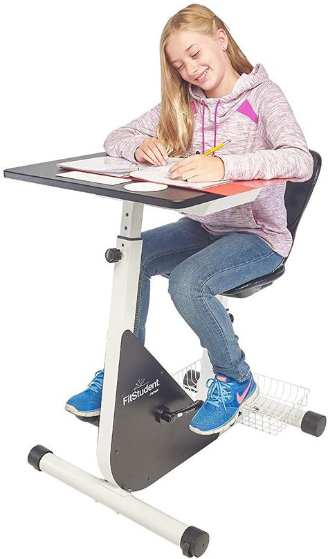 Standing Desk Exercises, Desk Top Storage, Sensory Room Ideas, Desk Workout, Height Adjustable Desk, Sensory Room, Bike Pedals, Exercise Bike, Desk Top