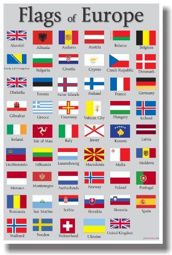 European Countries Flags, Flags Of Europe, Europe Flags Country, Europe Map With Flags, Flag Of Europe, Geography Classroom, Africa Flag, New Africa, Online Website