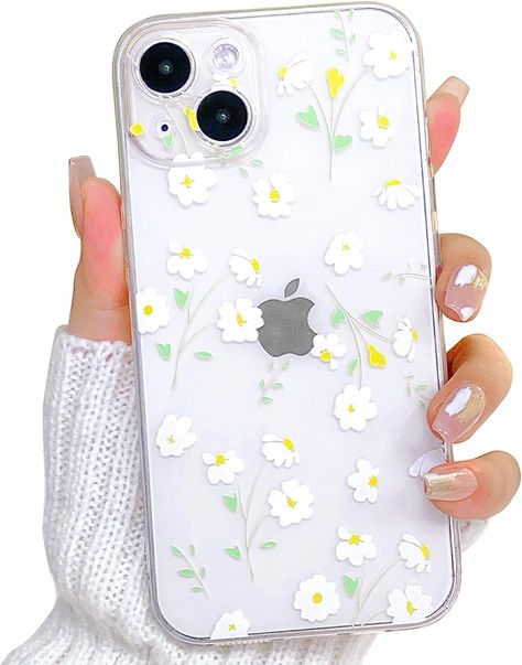 Lovmooful Compatible for iPhone 13 Case Cute Clear Oil Flower Floral Design for Girls Women Soft TPU Shockproof Protective Girly for iPhone 13-Daisy Iphone 13 Case Cute, Iphone 13 Case, Flower Phone Case, Iphone 13, For Girls, Floral Design, Daisy, Phone Case, Phone Cases