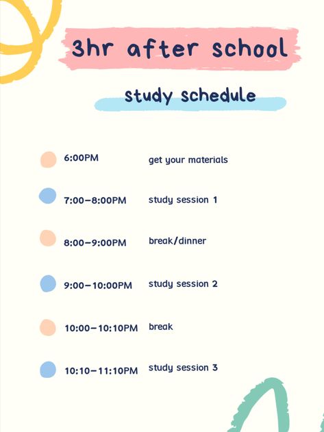 Daily Revision Planner, Study Schedule Ideas High Schools, 2024 Study Planner, Part Time Student Schedule, Study Schedule For Night People, Study Tips After School, Korean Study Routine Schedule, Schedule For Studying Time Management, How To Manage Study Time