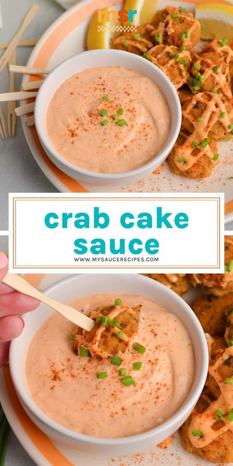 Look no further for this sauce to serve with crab cakes. It is light, flavorful and the perfect addition to any seafood dish for dipping. Crab Cake Dipping Sauce, Crab Cake Sauce Recipe, Cake Sauce Recipe, Crab Cake Dip, Cake Sauce, Crab Cake Sauce, Homemade Crab Cakes, Cocktail Sauce Recipe, Sauce Cocktail