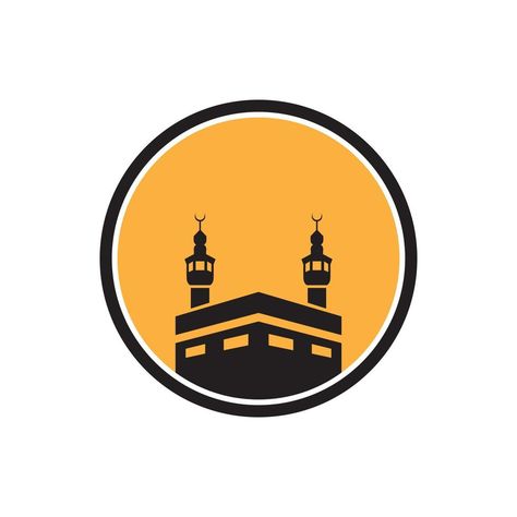 mecca travel logo islamic kaaba vector icon symbol illustration design Mic Logo, Graphic Shapes Design, Best Nature Images, Blur Photo Background, Funny Caricatures, Gaming Banner, Logo Design Typography, Islamic Art Pattern, Best Background Images