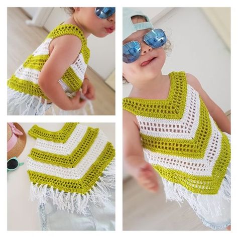 Little Girl Summer Top crochet pattern Video Love, Crochet Toddler, Girls Summer Tops, Crochet Easy, Love Pattern, Crochet Baby Girl, Baby Top, Top Video, Free Girl