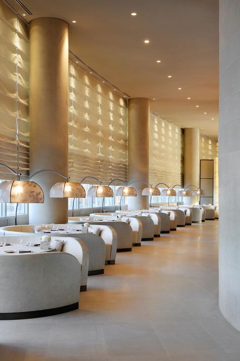 ARMANI HOTEL DUBAI — Nicolas Dumont Armani Hotel Dubai, Armani Restaurant, Armani Casa, Armani Hotel, Dubai Hotel, Restaurant Lighting, Hotel Interior Design, Hotel Interiors, Design Hotel