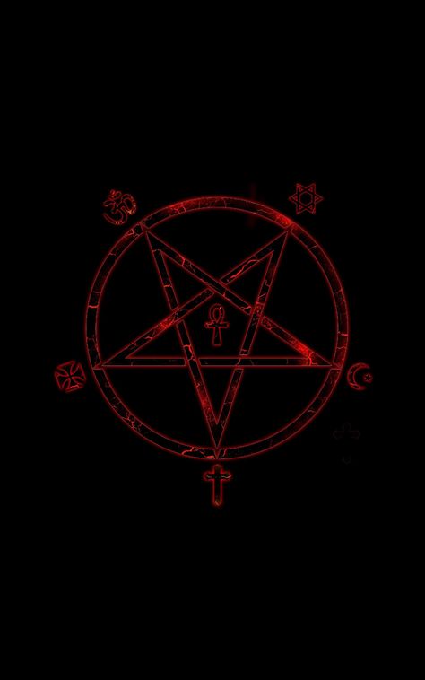 Pentagram Wallpaper Discover more Pagan, Pentacle, Pentagram, Wicca, Wiccan wallpaper. https://www.kolpaper.com/88839/pentagram-wallpaper-4/ David Star, Star Wallpaper, Phone Wallpaper, Wallpapers, Red, Black