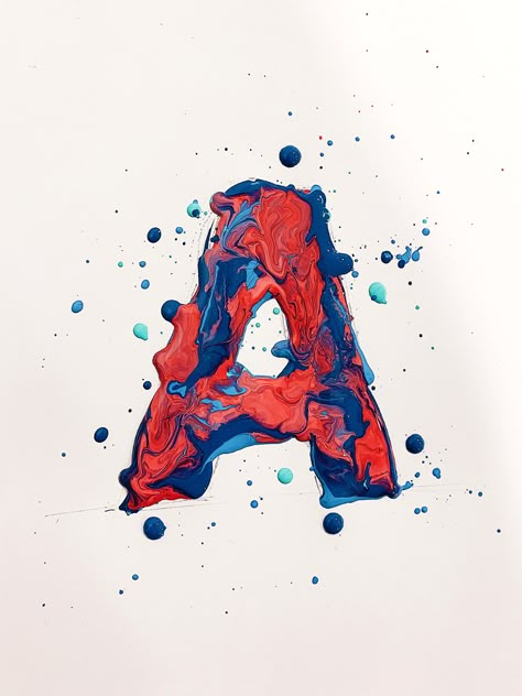 A on Behance The Letter A, Acrylic Painting On Paper, Acrylic Letters, Days Of Type, 36 Days Of Type, Lettering Calligraphy, Typography Lettering, Typography Inspiration, Halloween Make