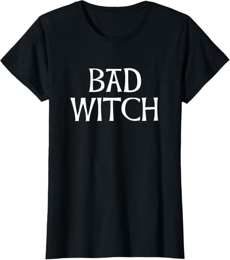 Amazon.com: Bad Witch I Halloween T-Shirt : Clothing, Shoes & Jewelry October Night, Spooky Halloween Food, Happy Halloween Day, Pin Ring, Present For Mom, 31 October, Bad Witch, Gift Idea For Women, Good Witch