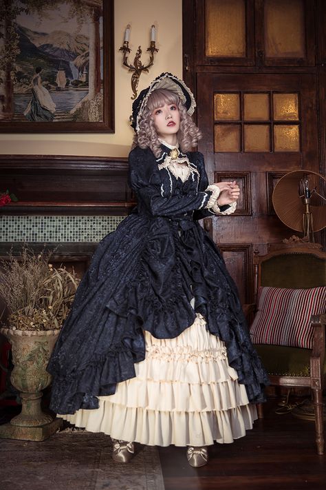 (Special Dress Length) Henrietta -Britain's Moonlight- Vintage Classic Lolita OP Dress - Preorder France Dress Style, Lolíta Dresses, Dark Victorian Dress, Aristocratic Dress, England Dress, Tea Party Princess, France Clothes, Pink Purple Dress, France Dress