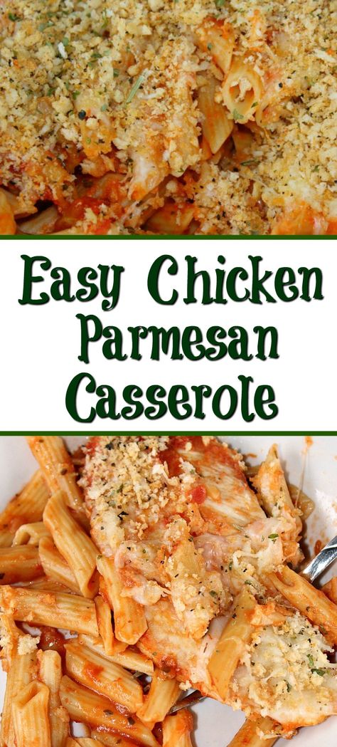 Easy Chicken Parmesan Casserole, Air Fryer Chicken Parmesan Recipe, Chicken Parmesan Casserole Recipe, Hamburger Salad, Air Fryer Chicken Parmesan, Baked Chicken Parm, Pasta Casseroles, Easy Suppers, Chicken Parmesan Recipe Easy