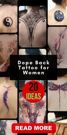 Back Tattoos For Women Unique, Dope Back Tattoos For Women, Back Tattoo Women Upper, Back Of Neck Tattoos For Women, Unique Tattoos With Meaning, Back Tattoos For Women, Beautiful Back Tattoos, Realistic Butterfly Tattoo, Floral Back Tattoos