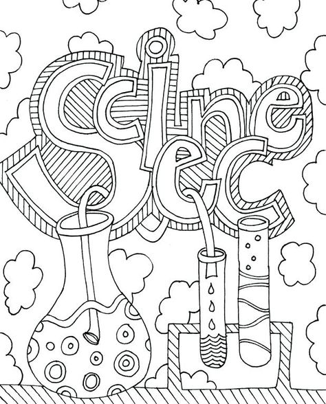 Science Coloring Pages - Best Coloring Pages For Kids Science Journal Cover Free Printable, Science Notebook Cover, Subject Dividers, Science Doodles, Science Notebook, Interactive Science, Science Notebooks, 4th Grade Science, 6th Grade Science